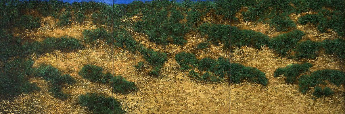 SanchitArt's tweet photo. Paramjit Singh's canvases: a distinct mystical utterance in pictorial terms.
#Indianartist#Art #Landscape #Mystical https://t.co/0k2TgI7lHl