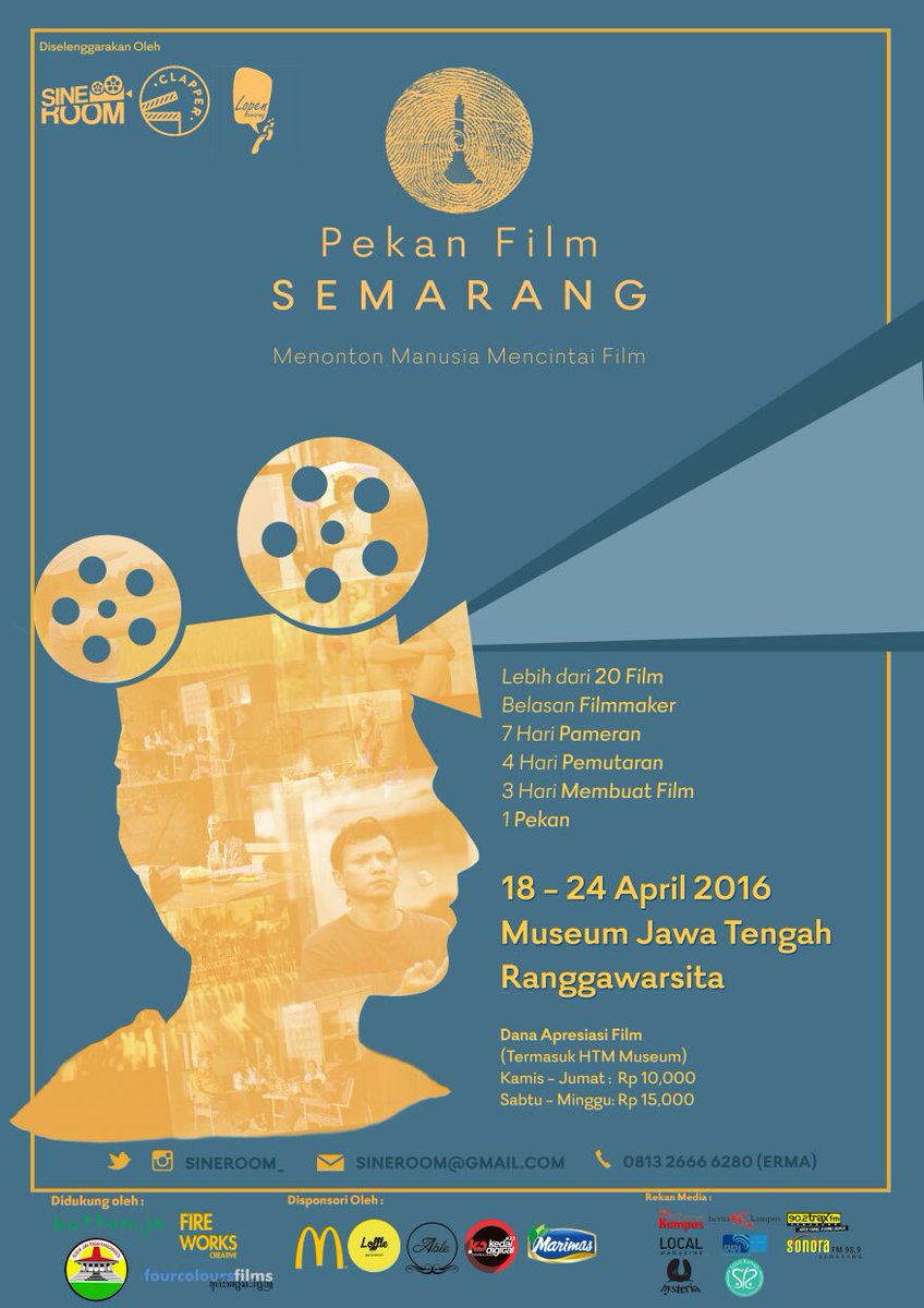 [INFO] Jangan lupa juga nanti malam Pembukaan Pekan Film Semarang di Audiovisual Museum Ranggawarsita, pukul 18.30..