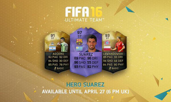 Mmolinkservice's tweet photo. Point made #LuisSuarez! TOTW 32 now has an extra item after he scored 4 and assisted 3. #HeroSuarez #FUT https://t.co/iYE7oZL8oQ