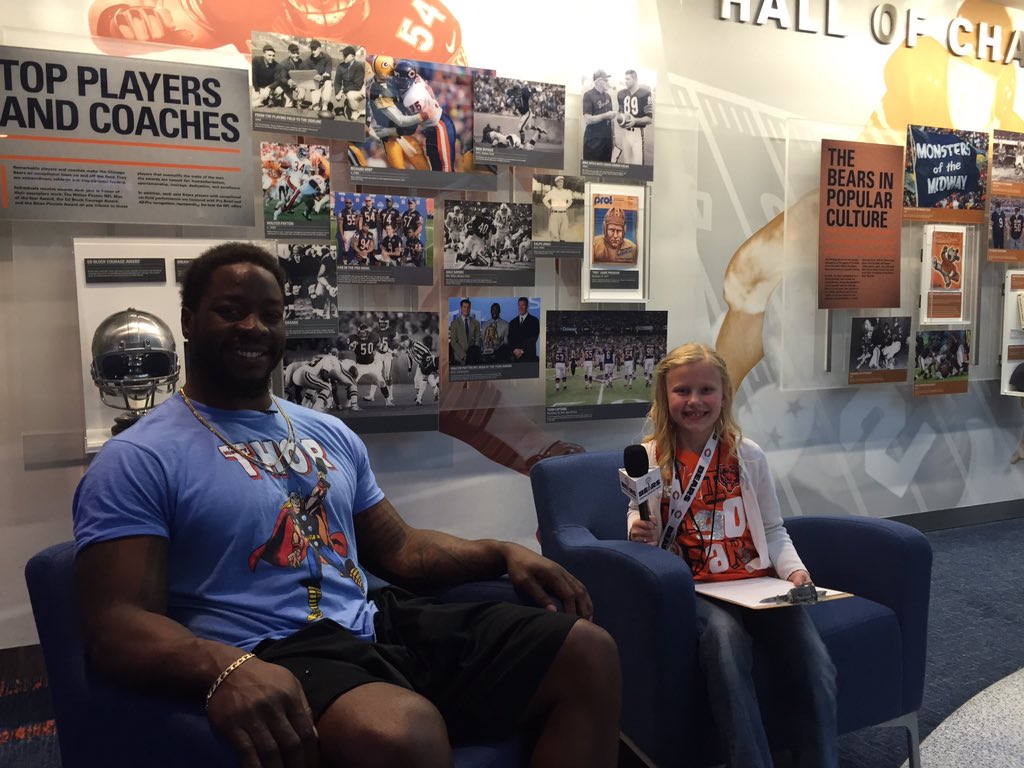 craigleg's tweet photo. Thanks @ChicagoBears for a wonderful day for Isabellah as Junior Reporter. A generous staff &amp; Lamarr was great! https://t.co/KHeoajCrSj
