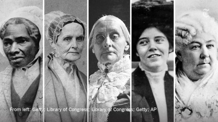 nytimes's tweet photo. Here's the lineup of new faces on the $5, $10 and $20 bills https://t.co/kG0HilTwu9 https://t.co/SD4iJYcUB1
