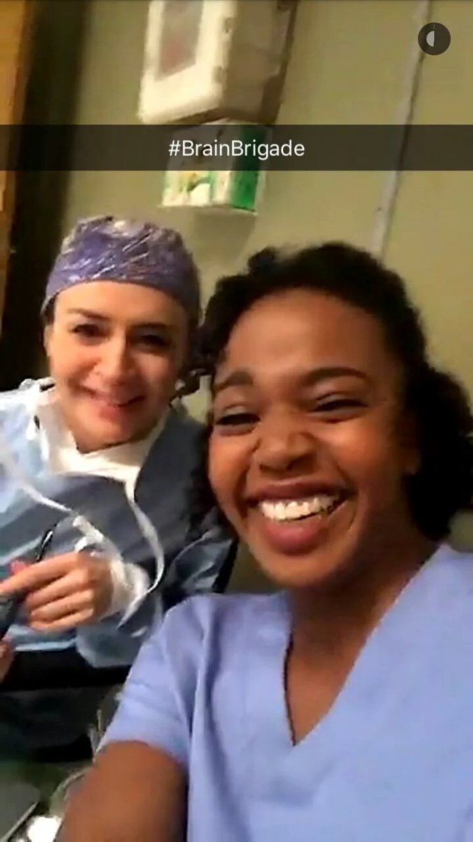 TeamOmelia's tweet photo. The #BrainBrigade. #superheroes.
@caterinatweets @hellojerrika #GreysAnatomy #snapchat 😷😍😎 https://t.co/XHLJQv02og