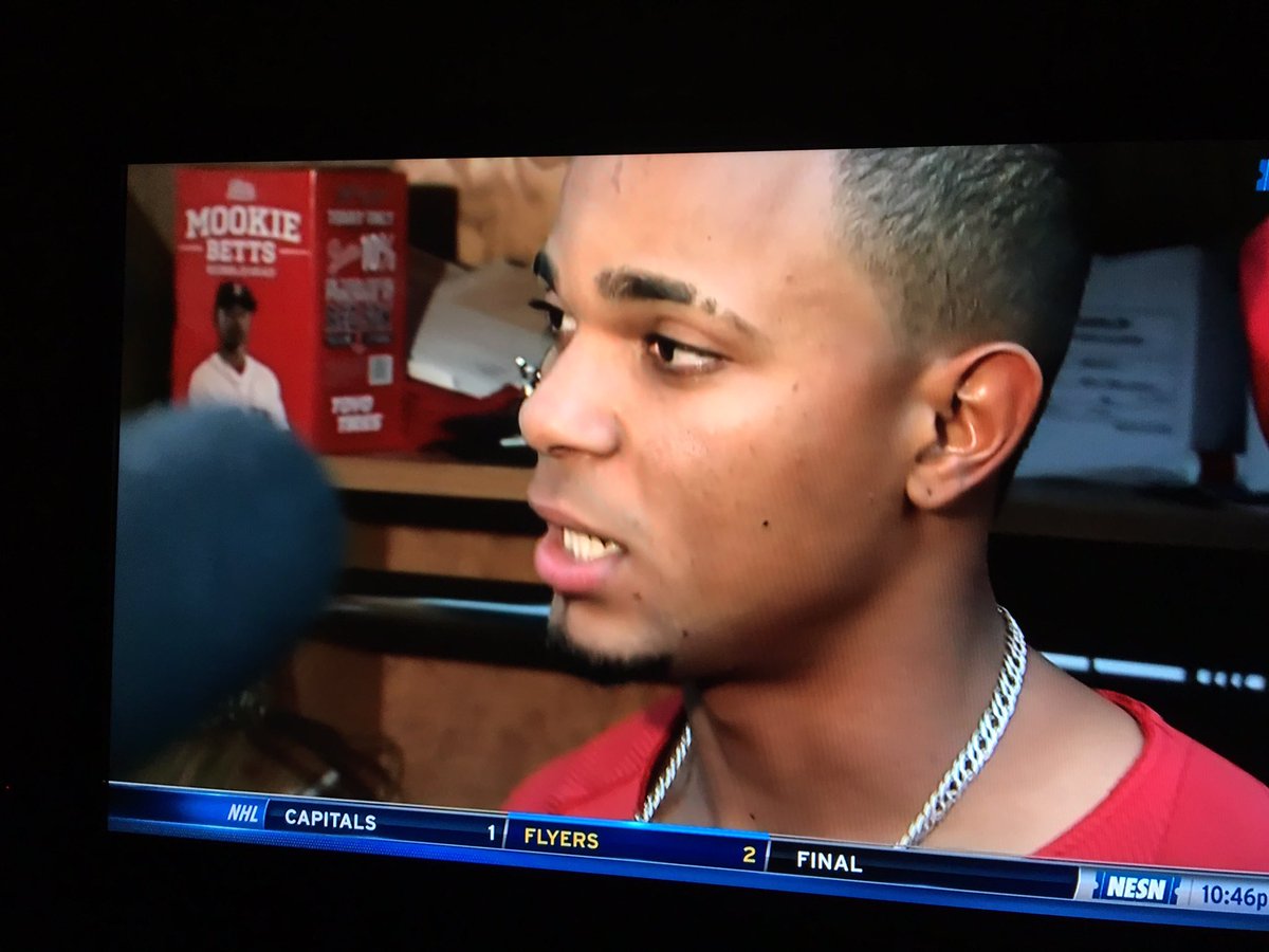 MoRells86's tweet photo. Xander Bogaerts with the @mookiebetts bobblehead in his locker #WereAllFans @nesn @garystriewski @Jared_Carrabis https://t.co/1SRNurnhZg