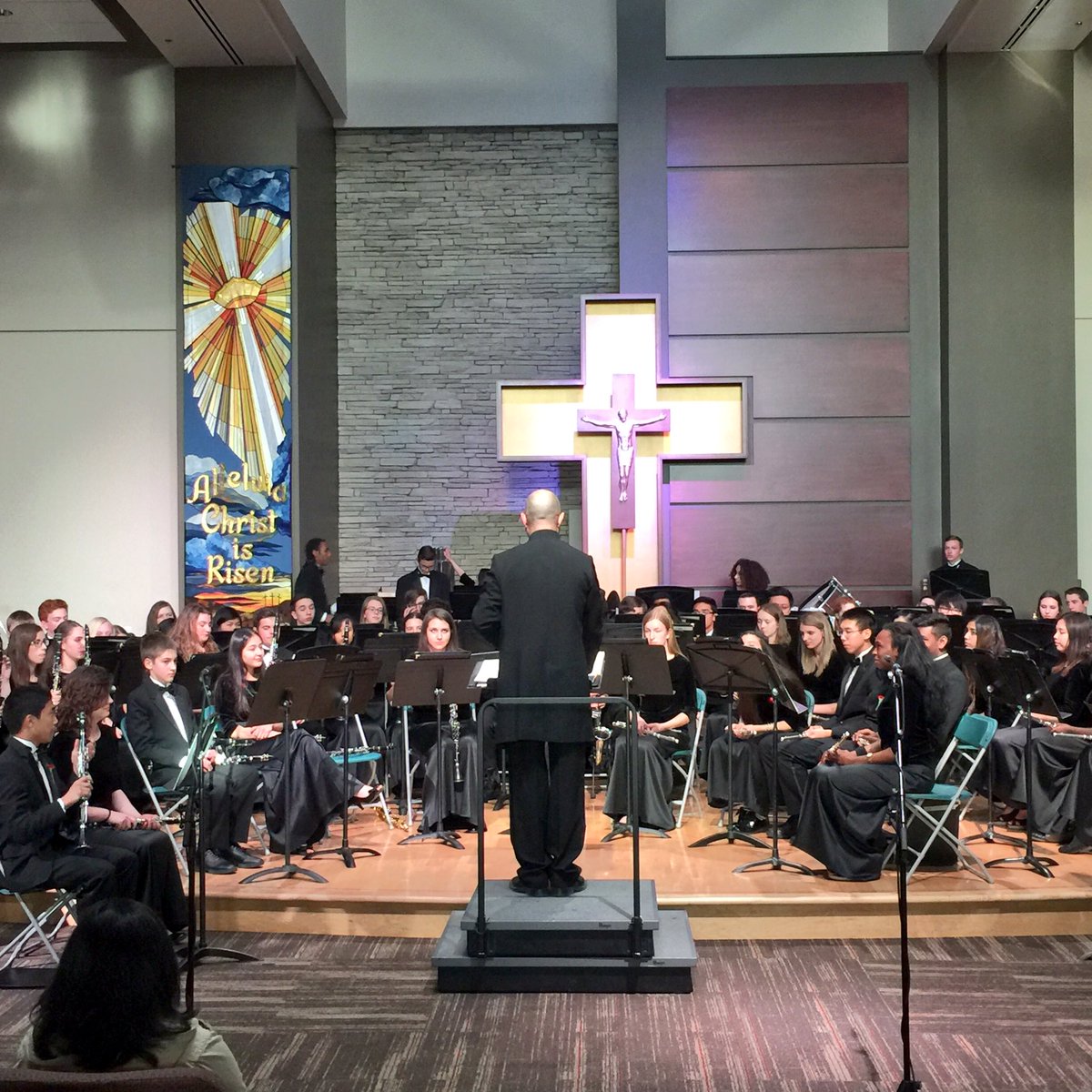 StMarysHS_ccsd's tweet photo. The talented and gifted Jazz Band 2 at St. Mary's HS. https://t.co/g3uJXLNL5s