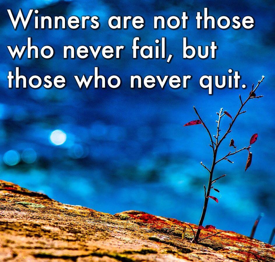 Winners are not those who never fail, but those who never quit.. #quotes  #strength #inspiration, image size:944x899