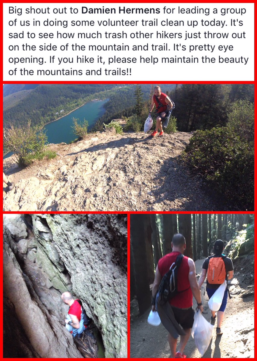TGTmykjacob's tweet photo. Enjoyed the sun today doing some #T2290 #VolunteerWork by hiking &amp; picking up trash at #RattlesnakeLedge #PNW https://t.co/5bTtez1Ii0