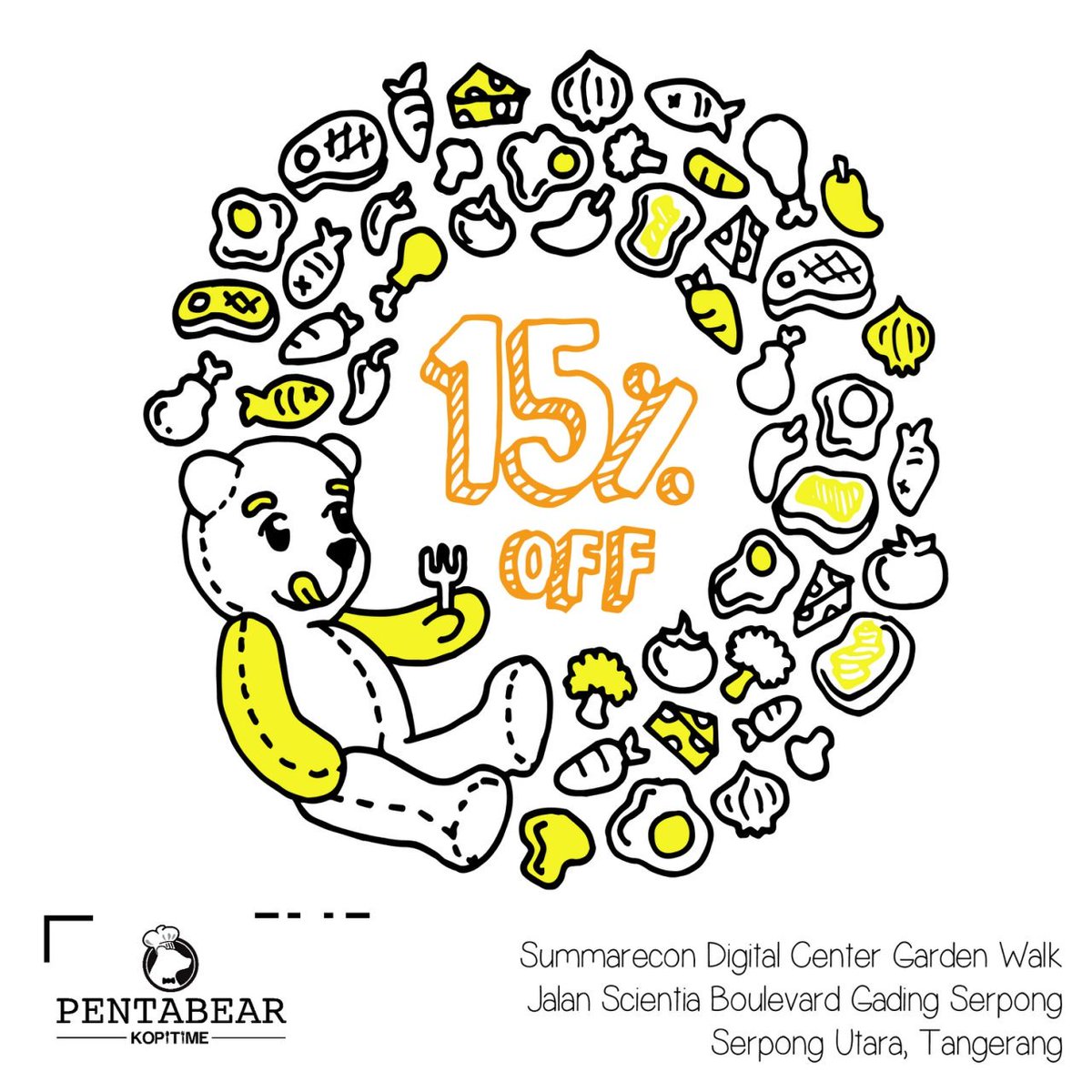 GUNAKAN MEMBERCARDMU!
Dan dapatkan diskon 15% di Pentabear Kopitime!
#dkvumn