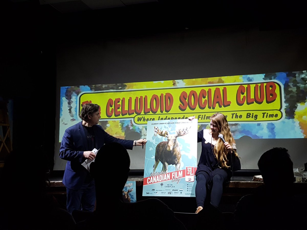 Celebrating #canfilmday at the Celluloid Social Club in #VancouverBC. Lots of cool local films showing tonight!