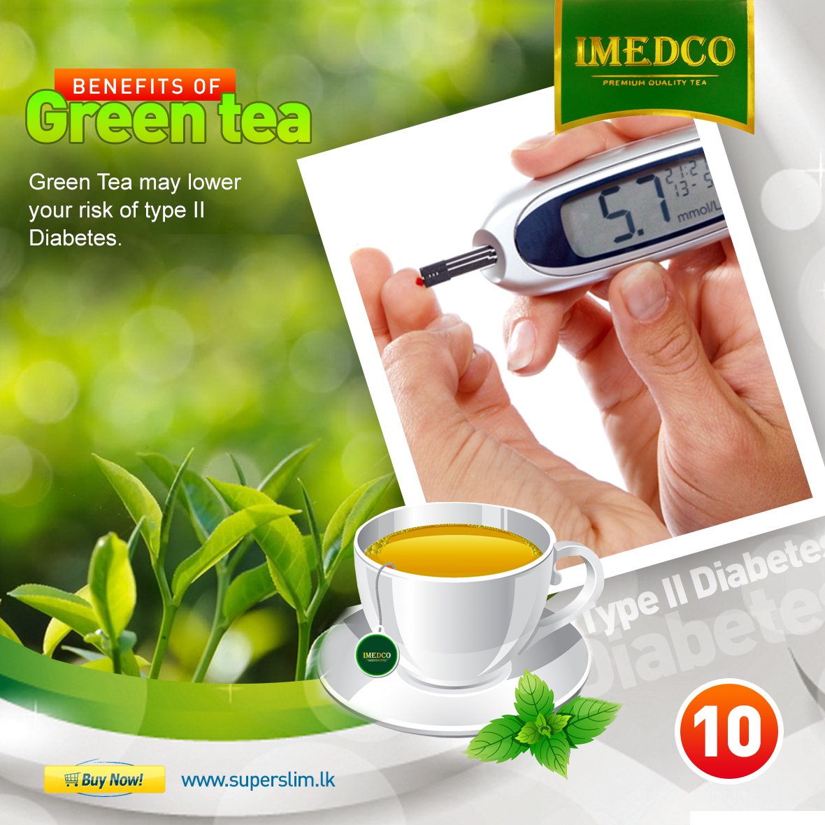 imedcoslimtea's tweet photo. Benefits of #green #tea 10: Green Tea may lower your risk type II Diabetes buy now: https://t.co/nU2wDvWtB8 https://t.co/H2Ir6GXaqo