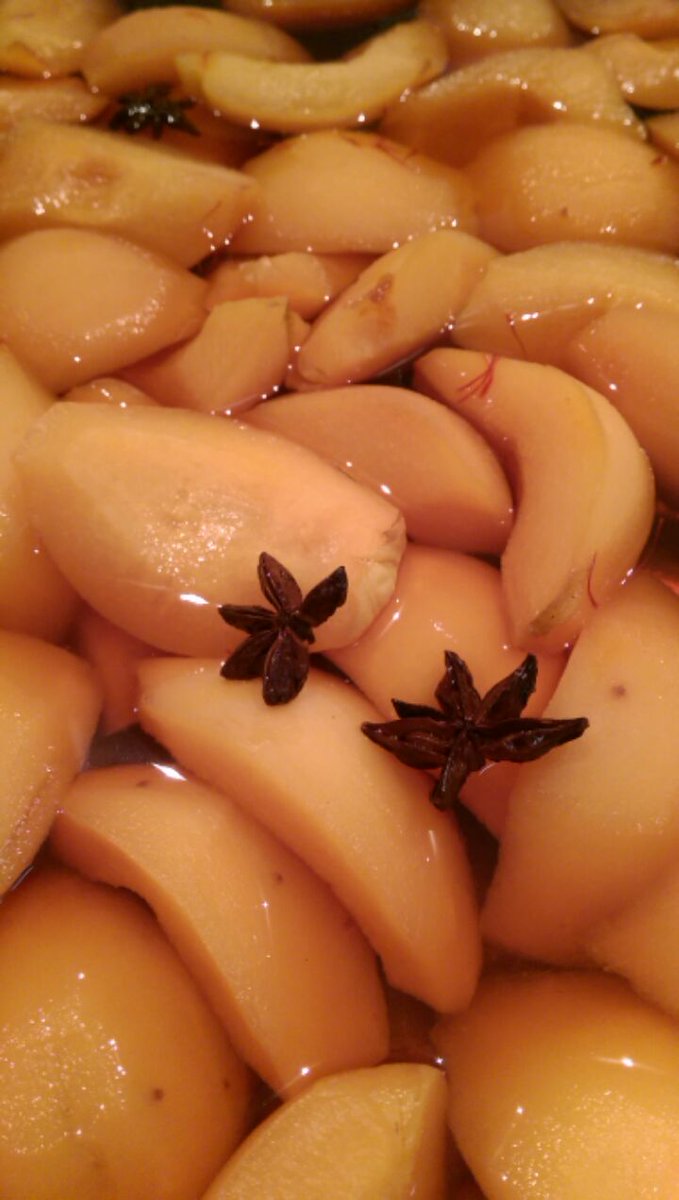 And it's quince time! Spice and saffron poached quinces