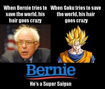 Bernie Sanders Meme on Twitter: "Bernie, He's a #Super #Saiyan #Bernie #Sanders #Meme #24 #Goku ...