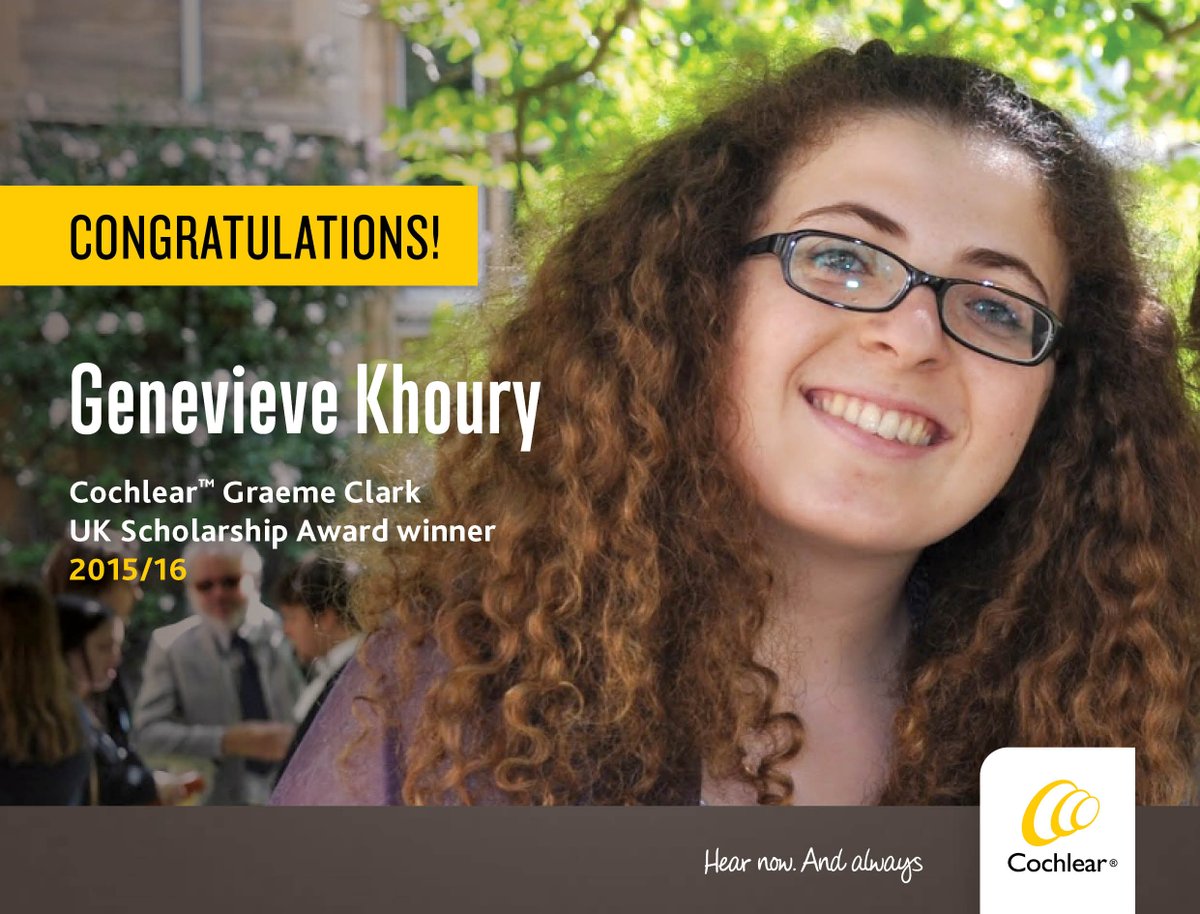 CochlearUK's tweet photo. 'Delighted & extremely grateful" she gets her dream to study medicine. Congrats! #CochlearNucleus #ScholarshipAward https://t.co/BYt1fUjA9X