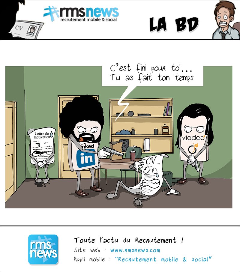 CFE_Suisse's tweet photo. Quand le Cinéma met en scène la mort du CV et de la lettre de motivation. #humour #RH #entrepreneuriatfeminin https://t.co/rJnwckw5bw
