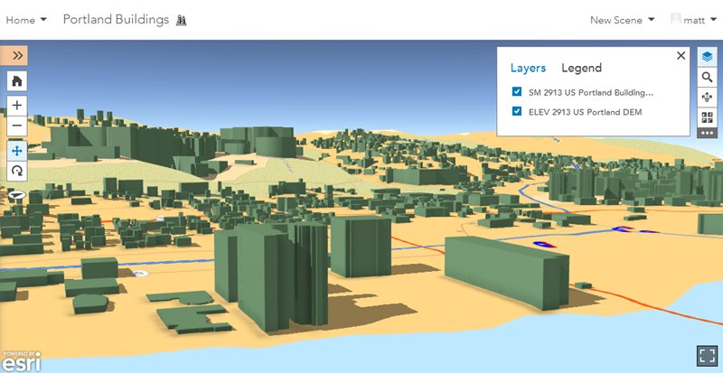 Esri's tweet image. Create dynamic #3D local scenes of your city&apos;s buildings w/ #ArcGISPro &amp;amp; #PortalforArcGIS arcg.is/21Hg5aT