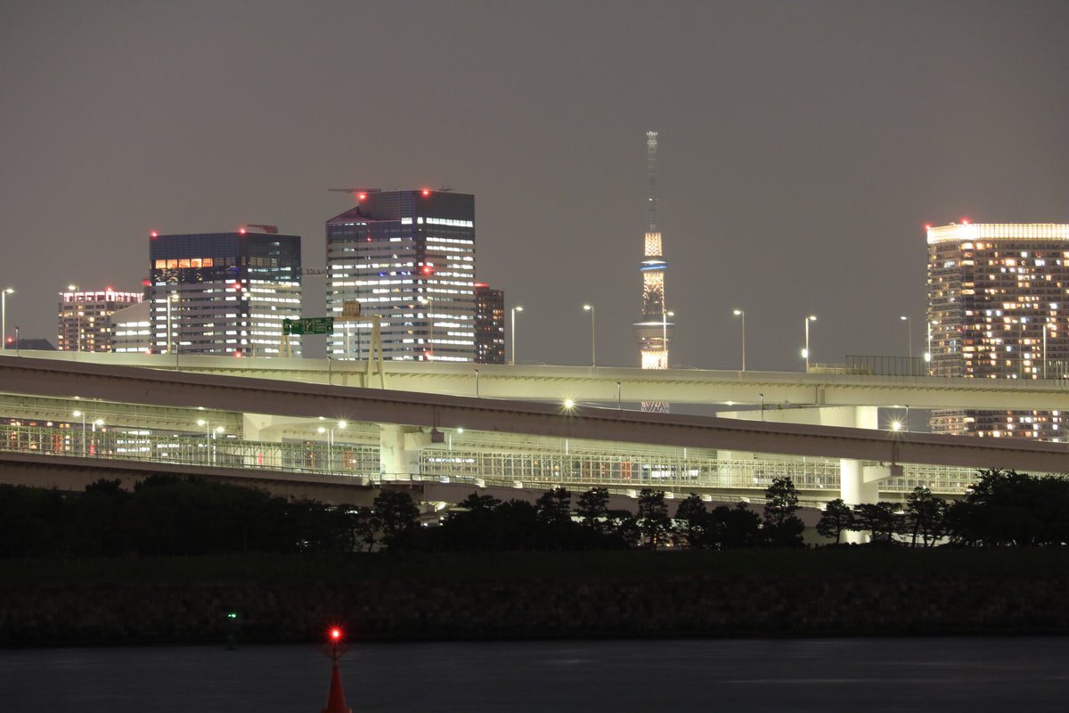 いそ華 お台場から見える東京スカイツリー 撮った写真をチェックしていたら東京スカイツリー が写っていることに気が付きました お台場海浜公園は東京タワーも東京スカイツリーも撮れるので東京の夜景を撮るのにもってこいです