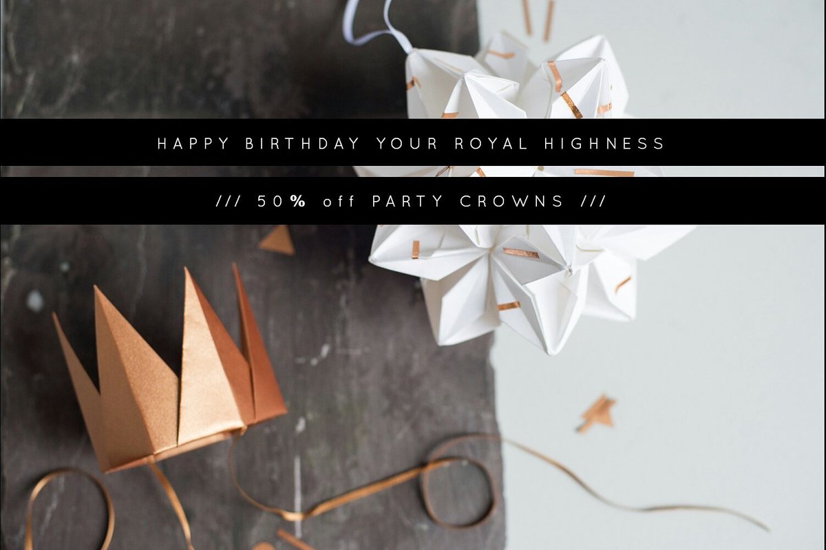 origami_est's tweet image. LET'S celebrate #thequeenat90 &amp;amp; dress like royalty - 50% off all PARTY CROWNS until midnight with the code THEQUEEN