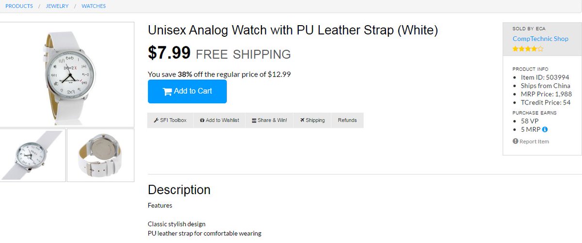 CompTechnicShop's tweet image. tripleclicks.com/detail.php?ite…

Unisex Analog Watch with PU Leather Strap (White)