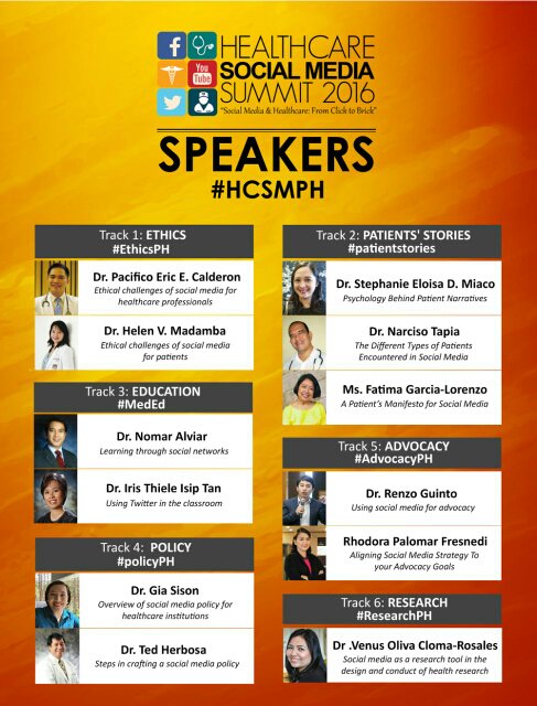 raylabra's tweet photo. #HCSMPH Update:
Lineup of speakers updated! Use #hcsmPH with the sub-hashtag for the track you will be attending! https://t.co/m4eFfgQNhv