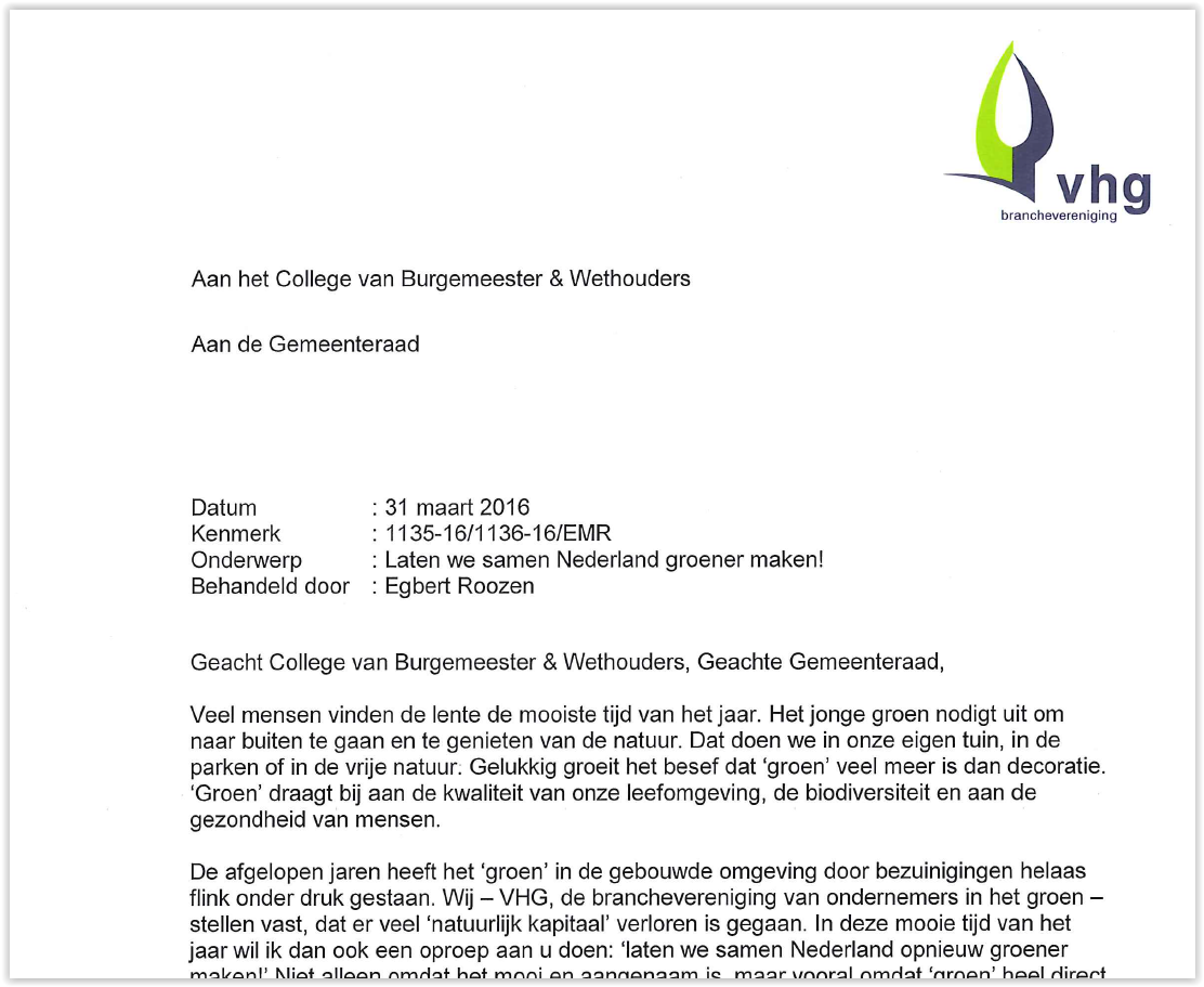 GroenOndernemen's tweet photo. Veel reacties op oproep VHG aan alle Nederlandse gemeenten! Brief teruglezen of verspreiden?https://t.co/DkhhXMAhjY https://t.co/Bbk3OfZrTi