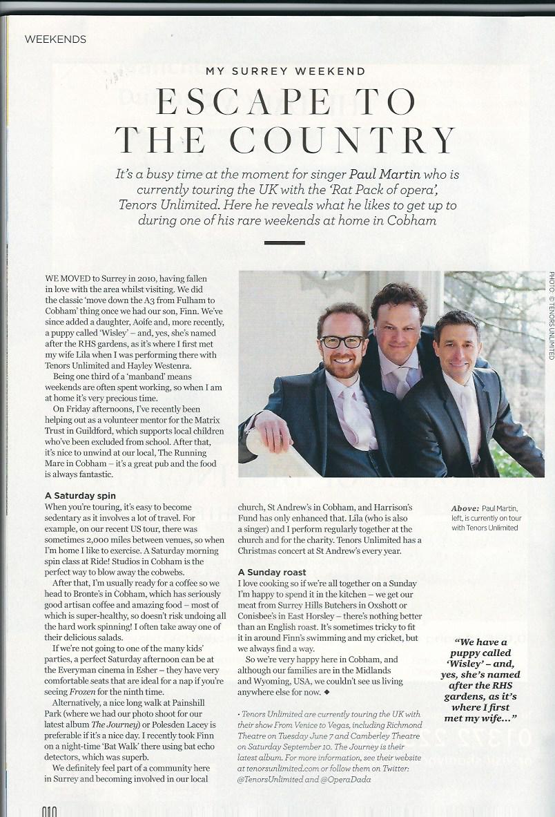jackiemmitchell's tweet image. @SurreyLife great May issue @TenorsUnLimited Paul Martin's #Surrey Weekend many thx
