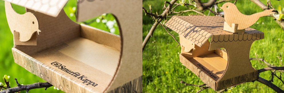 Check out these cute #corrugated bird feeders created by our Czech team for the Opava #spring agricultural fair