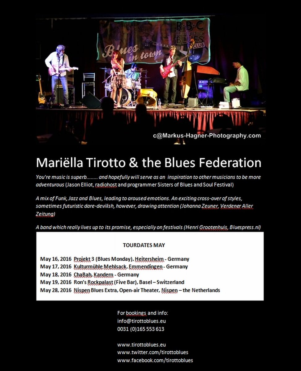 At your convenience, all shows we do in May. Hey, why not run wild and come to all of them? ;-)