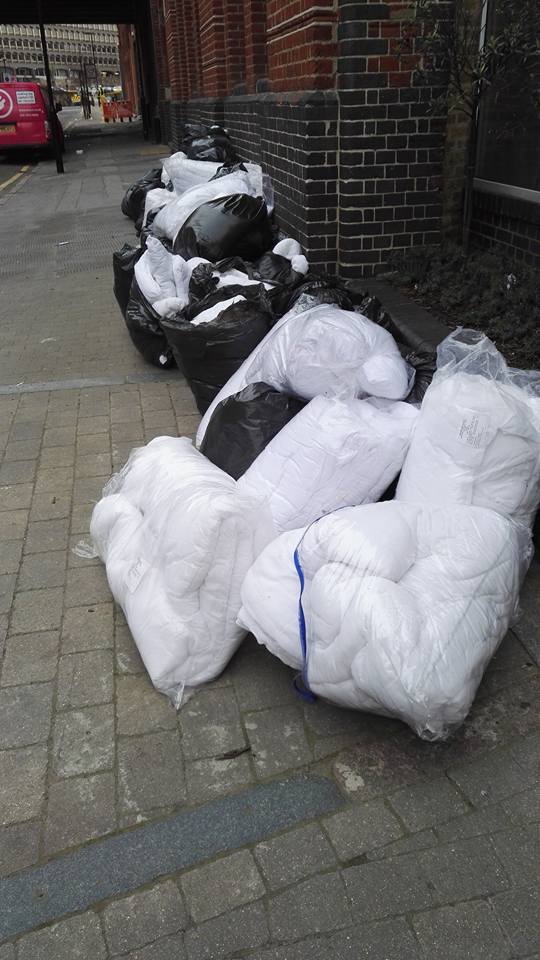 Which association can I contact for let them know that maybe there is duvets to collect? #help #london #homeless