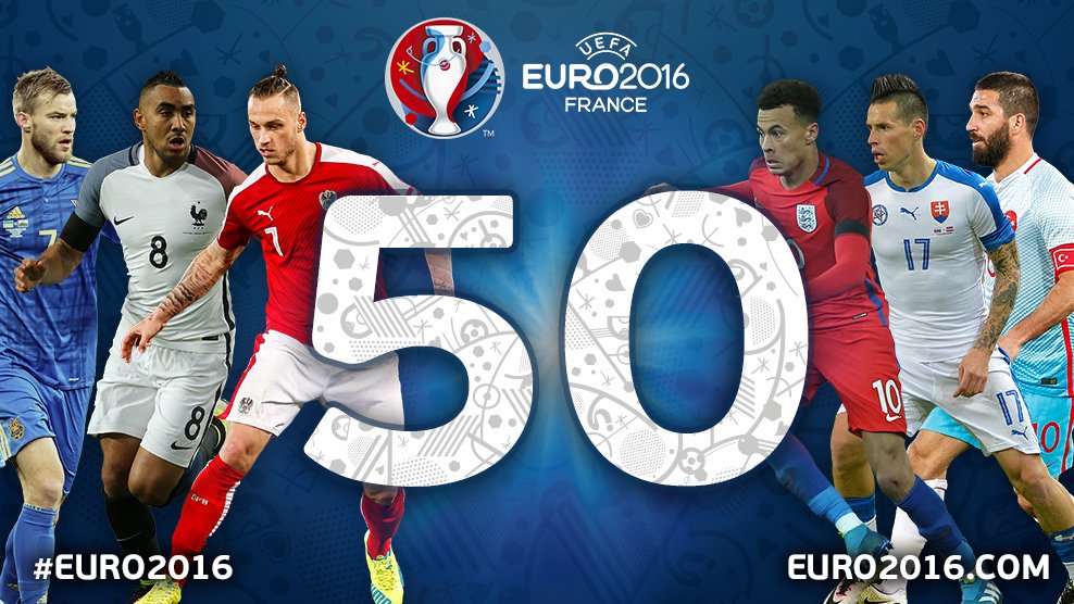 EURO2024FRA's tweet photo. ⚽ 🇫🇷 J-50 🇫🇷 ⚽
Toutes les informations de la compétition sont sur https://t.co/h7RjEVfwxJ !
#EURO2016 https://t.co/eQS1JUoISm