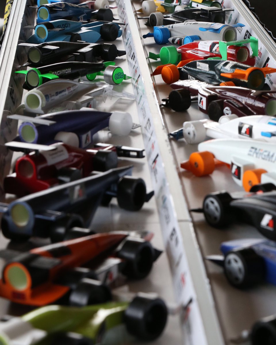 STEMRacingHQ's tweet image. Today&apos;s line up of cars, who do you think will make it to the World Finals in Texas? #RoadtoTexas #F1inSchoolsUK