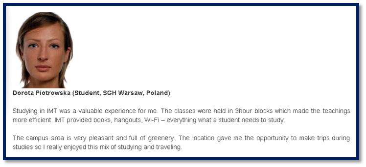 IMTGhaziabad's tweet photo. #StudentsExchangeProgram: Dorota Piotrowska https://t.co/z20b8kL2ZI
