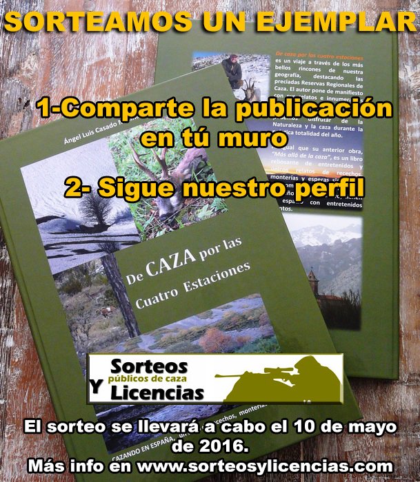 SorteosyLicenci's tweet image. SORTEAMOS DOS EJEMPLARES. Uno en redes y otro clientes. Sorteos #Caza; #recechos #monterías
sorteosylicencias.com/sorteamos-dos-…