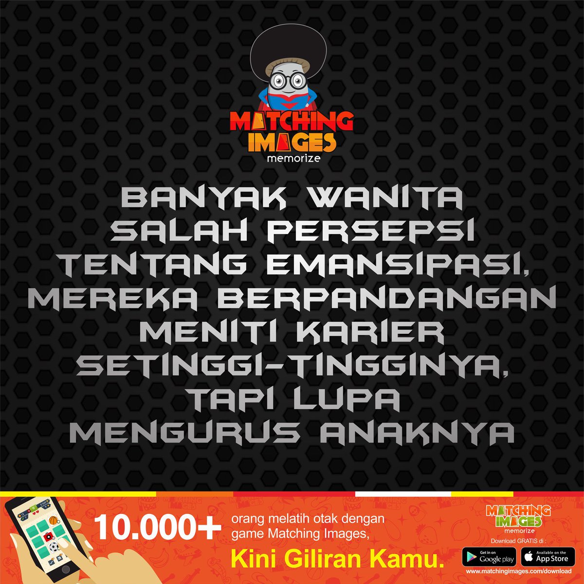 MatchingImages's tweet photo. Selamat hari Kartini,jgn sampai salah mengartikan emansipasi..
Yuk main Matching Images klik https://t.co/0fSZnYov7j https://t.co/Okl5lWxgIR