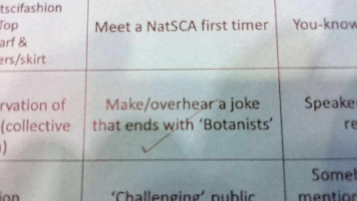 Aristolochia's tweet image. @paleomanchester I reckon that on counted! #NatSCA2016 #conferencebingo