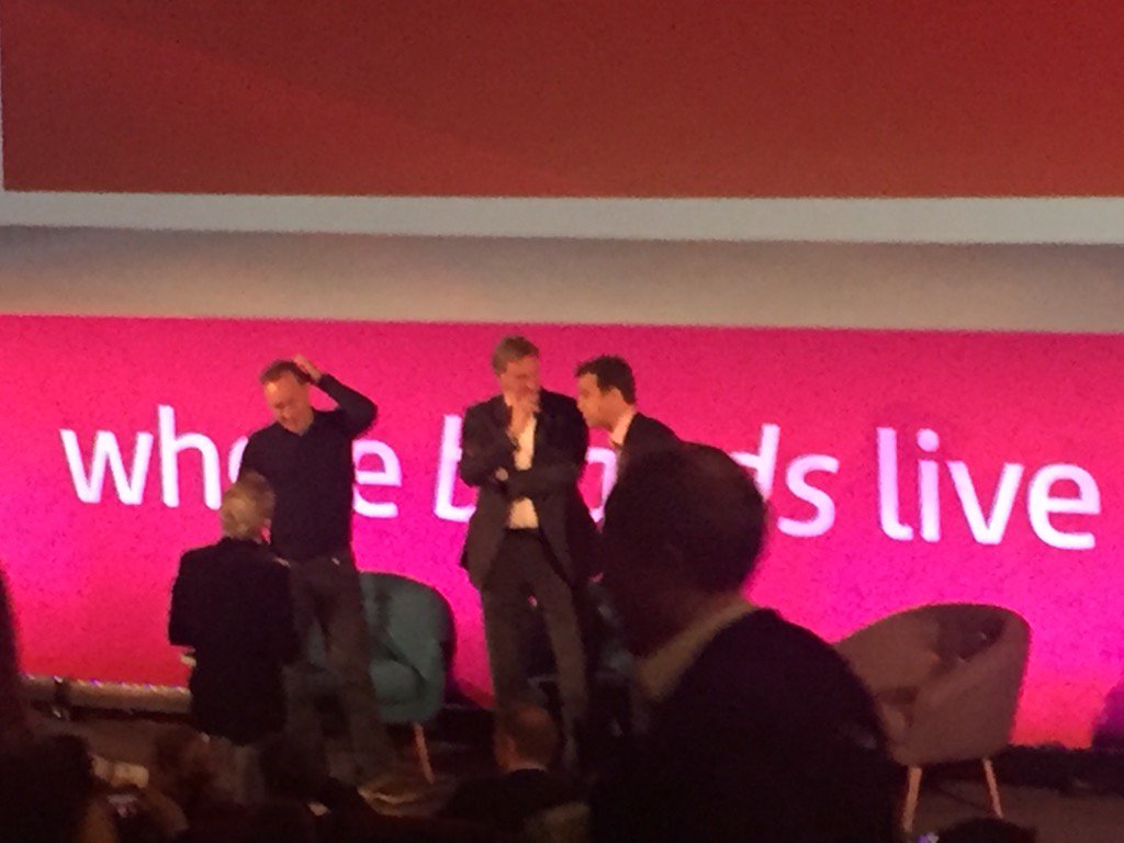 MarkAtRocket's tweet image. Arsenal legend Lee Dixon and some bloke who played for Monaco at Adweek Europe's final session