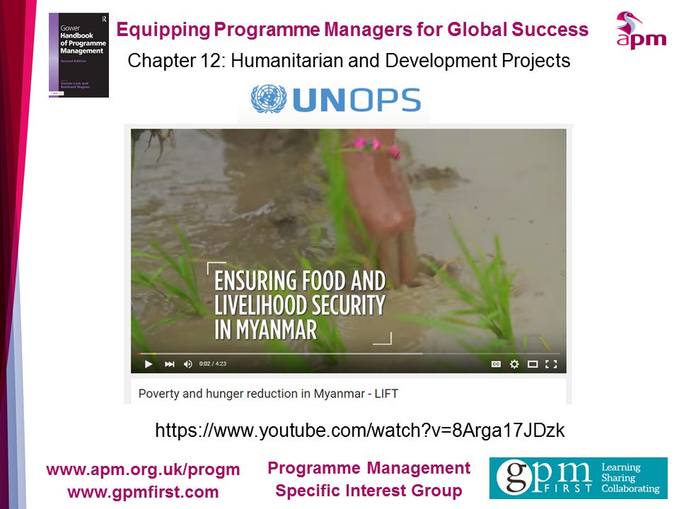 APMPMnetwork's tweet image. Chapter 12: ProgM Mngt for Humanitarian &amp;amp; Development Projects
bit.ly/1WfAkN8 
#gowerprogmbook #apmconf