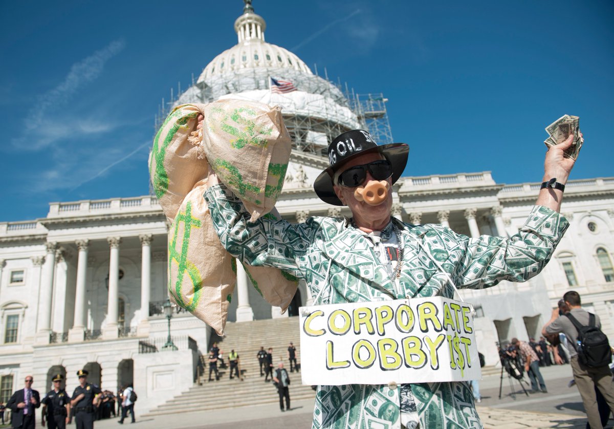 PC_Democracy's tweet image. When corporate pigs manipulate our political system with big money, our climate pays the price. #DemocracyAwakens