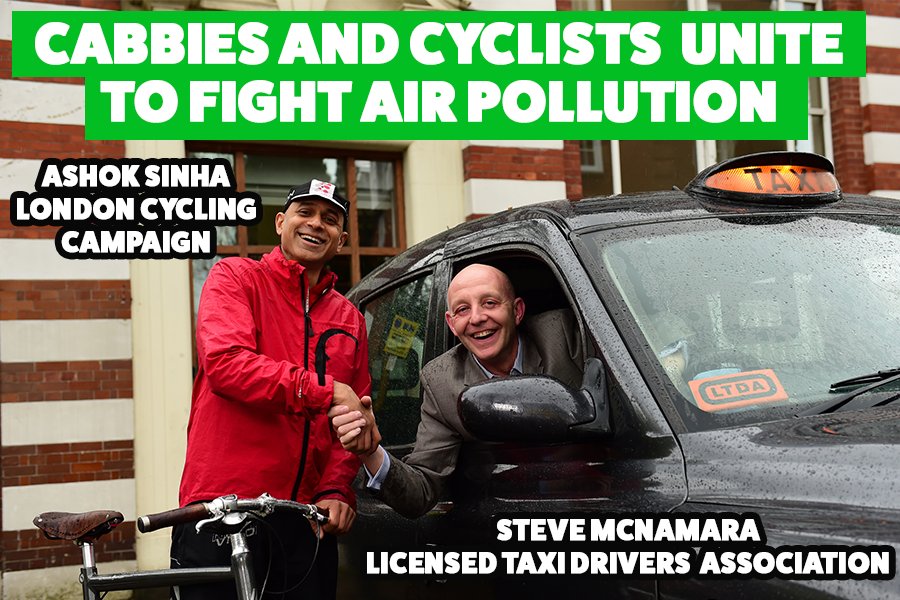 GreenpeaceUK's tweet image. Wow! The leaders of cyclists and cabbies are coming together for #CleanAirNow Join them: secure.greenpeace.org.uk/page/s/air-pol…
