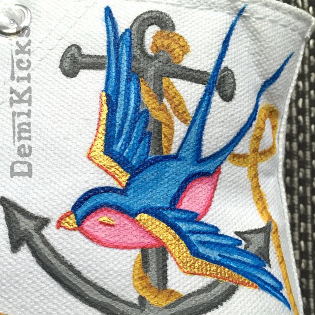 emma_j_briggs's tweet photo. Retro Sailor Kicks version 2 👟🎨🖌 introducing metallic paint 💗 #shoplocal #Greenwich #newbusiness https://t.co/fTKEB1FeVU