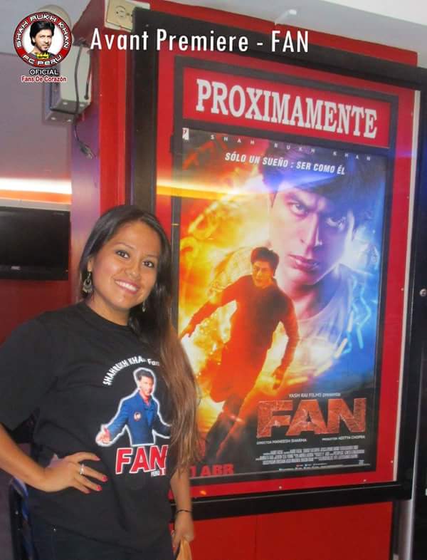 iamgabyflores's tweet photo. @iamSRK Premiere of #FAN ❤ @SRK_FC_Peru #FanToday #FanInPeruvianTheaters 🎬❤😍
@iFaridoon @SRKFC1 @SRKCHENNAIFC https://t.co/bXS9HLQSOy