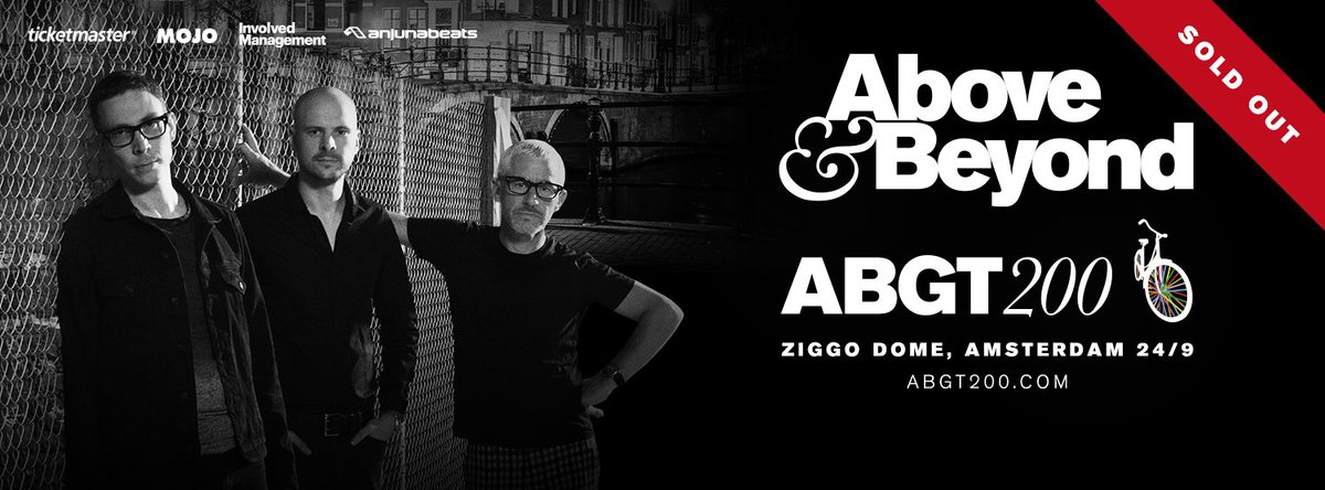 aboveandbeyond's tweet photo. #ABGT200 is sold out!
See you in Amsterdam. 
@Anjunadeep afterparty announcement tomorrow, correct @jamesanjunadeep? https://t.co/JK2aB9AwWX