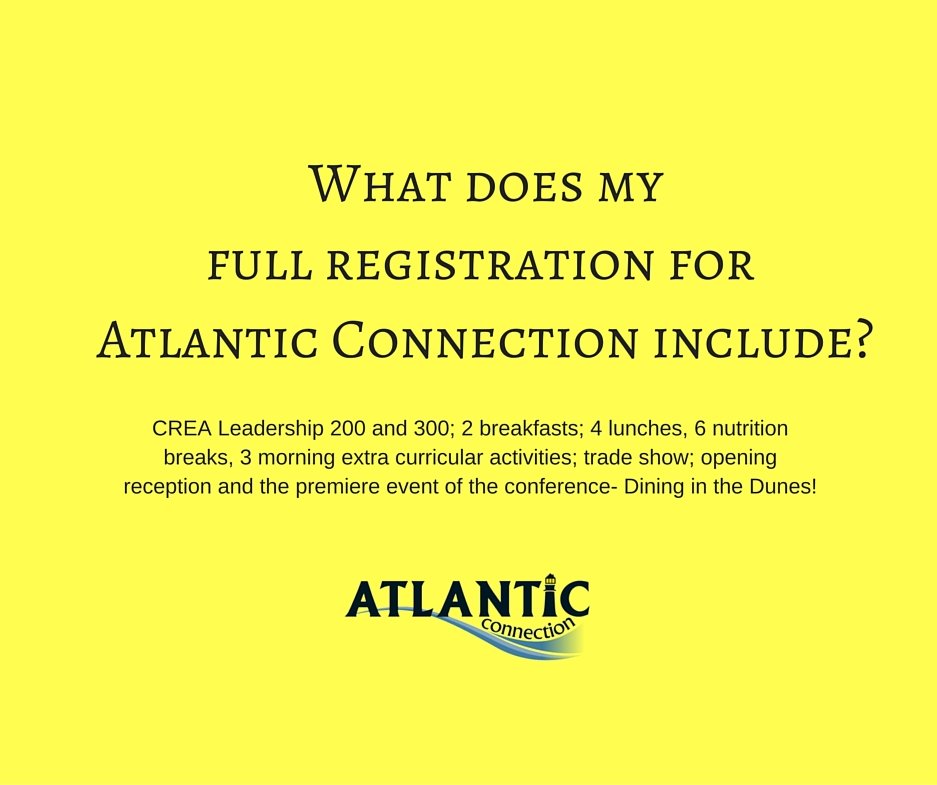 Eric_Holman's tweet photo. RT @AtlConnect2016: REALTORS®- Here is what your #AtlanticConnection full registration includes... #AtlConnect https://t.co/rg0OIr5vhq