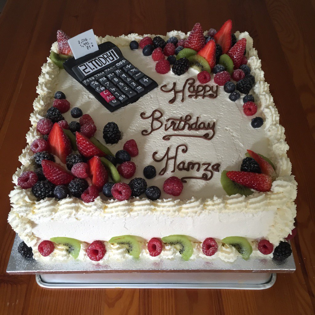 #vanilla #sponge #birthday #cake with #whipped #cream and #fresh #mixed #fruits @Safirah63 @febfirst @AlmassBadat