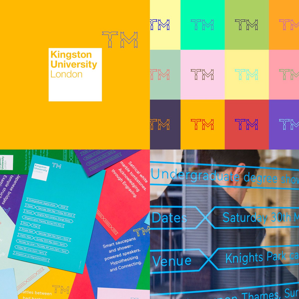 We created this identity for <a href="/KingstonUni/">Kingston University</a>. Read more here → templo.co.uk/work/thinking-… #branding #design #education #TM
