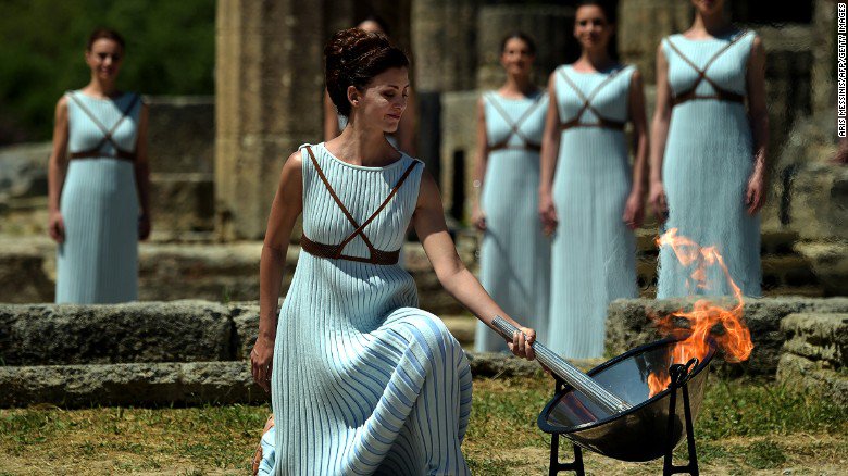 cnnbrk's tweet photo. The Olympic torch has been lit in Greece, kicking off the countdown to Rio 2016. https://t.co/Vv1kbbshVo https://t.co/6gO39vrs8m