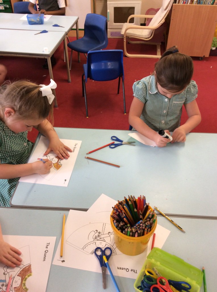 JMrsbd's tweet photo. @fazakprimary @MrsCarterfps Making cone characters to celebrate the Queen's birthday. https://t.co/4DgQyhIQZ1