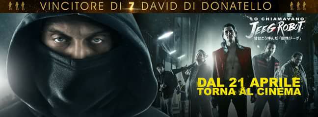 Fortuna783's tweet photo. Dopo il trionfo ai #David2016 #lochiamavanojeegrobot torna al cinema @TheOriginalGabs @ClaudSantamaria #supportajeeg https://t.co/WuthWeUY6L