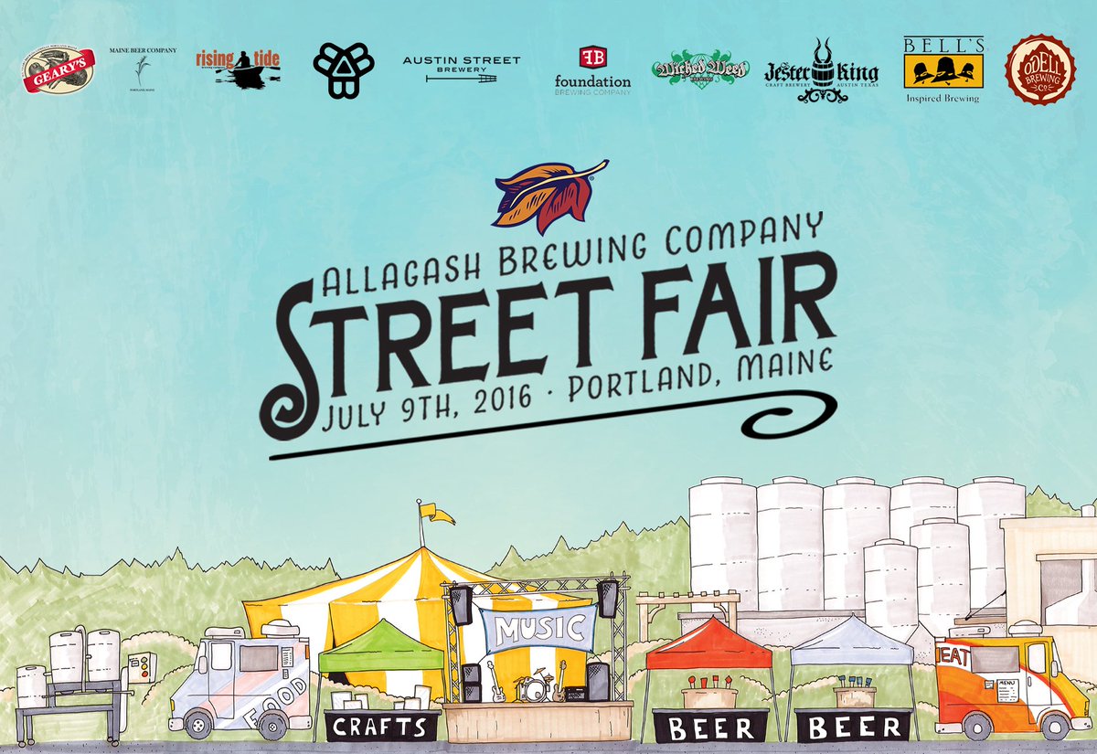 Allagash Street Fair returns 7/9/16!  Visit AllagashStreetFair.com for details; tickets go on sale in May.
