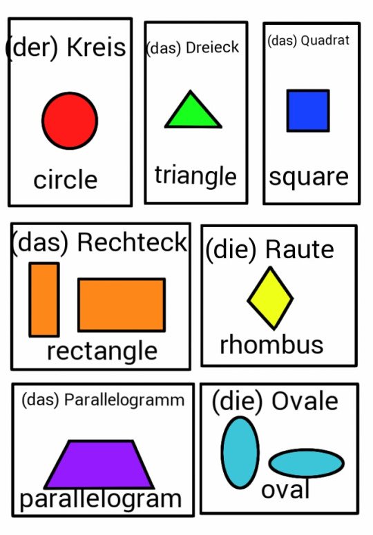 Memrise on Twitter: "Learn some German shapes! https://t ...