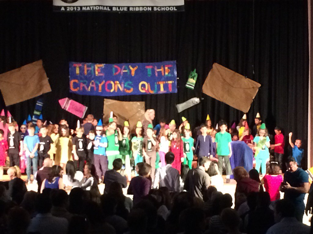 Joyful, funny, Awesome play put on by 2nd grade students and supported by their fab teachers! #thedaythecrayonsquit