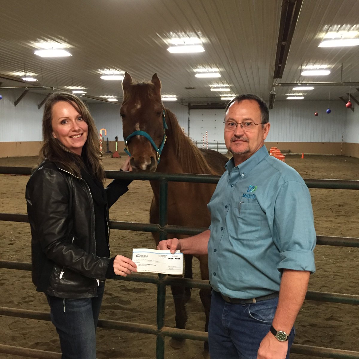 Midcontinent's tweet image. Congrats to @hp_pony on their Midco Foundation grant! They will be using funds to go toward their scholarship fund.